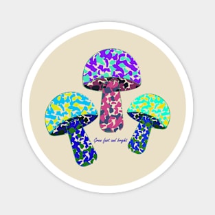 Blue spotted mushrooms Magnet